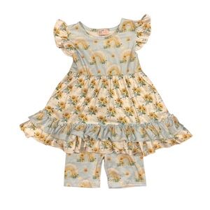 Pete & Lucy Floral Ruffle Dress with Matching Shorts